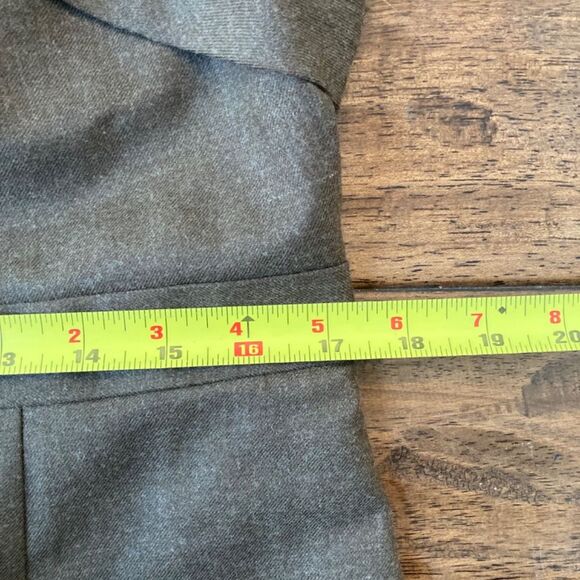 J. Crew Crepe Origami Sheath Dress Women’s 14 Brown Wool Blend Retro Office - Picture 10 of 11